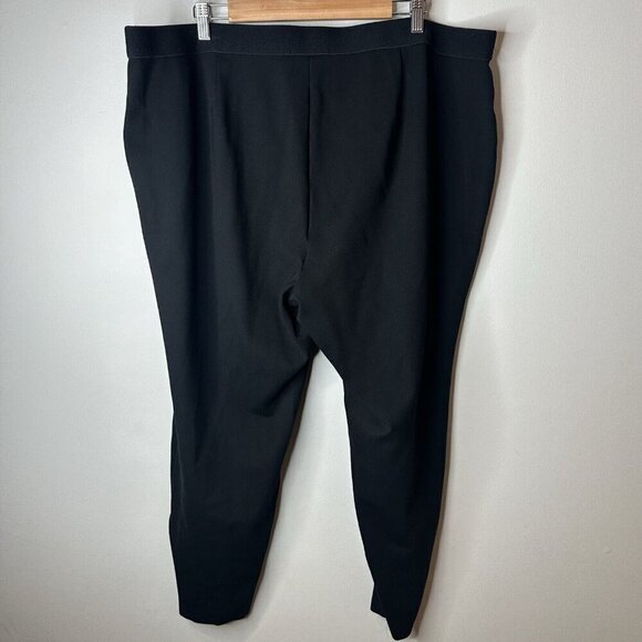Talbots Pants Womens 24W Black Ponte Skinny Pull On Mid Rise Stretch Straight - Picture 8 of 12